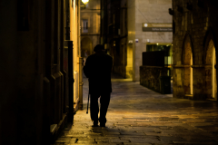 Paisano-caminando-por-la-Ferreria-de-noche