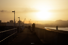Atardecer.-Puerto-de-Gijon