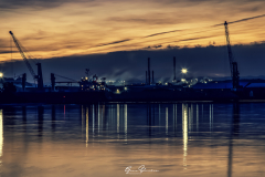 Zaluan-vista-del-puerto-de-Aviles-de-noche