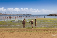 Bañistas de playa. EL Arbeyal