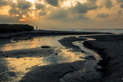 Playa-de-Bayas-justo-al-anochecer