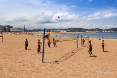 Playa del poniente en Gijón