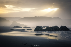 Bayas-playa-al-anochecer